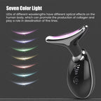 Face Neck Lift Beauty Device EMS Facial Massager LED Light Therapy Double Chin Remover Skin Rejuvenation