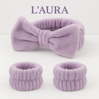 L´aura Face Wash Wristbands & Headband Set